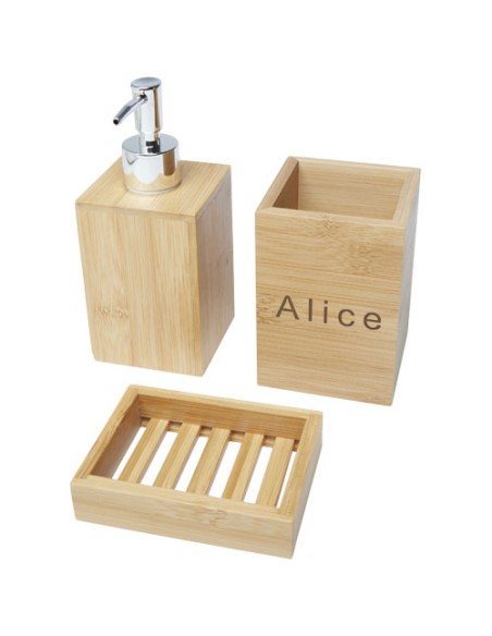 Set da bagno Hedon da 3 pezzi in bambù
