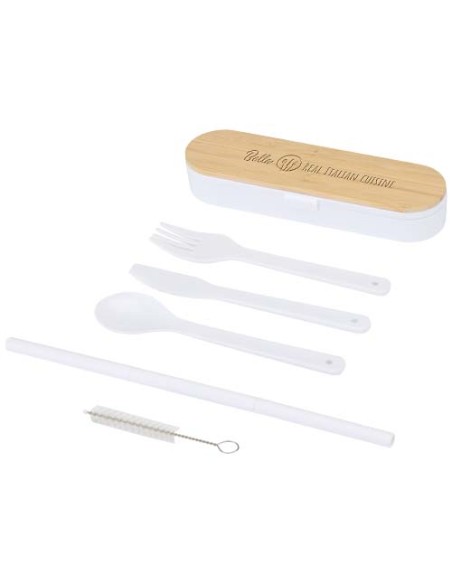 Set di posate con coperchio in bambù Runa