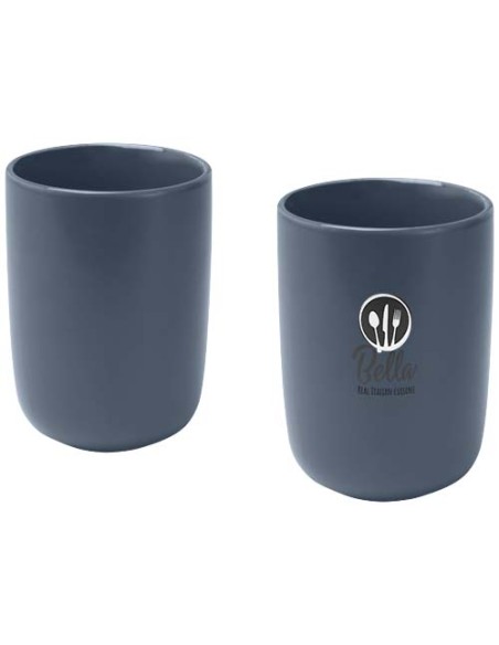 Set di 2 bicchieri in ceramica con finitura opaca da 350 ml Male