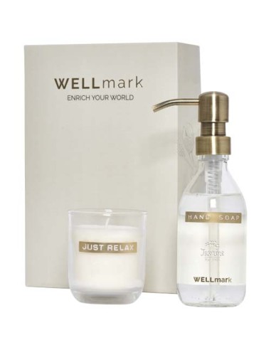Set di dispenser di sapone per le mani da 250 ml e candela profumata da 150 g Wellmark Discovery