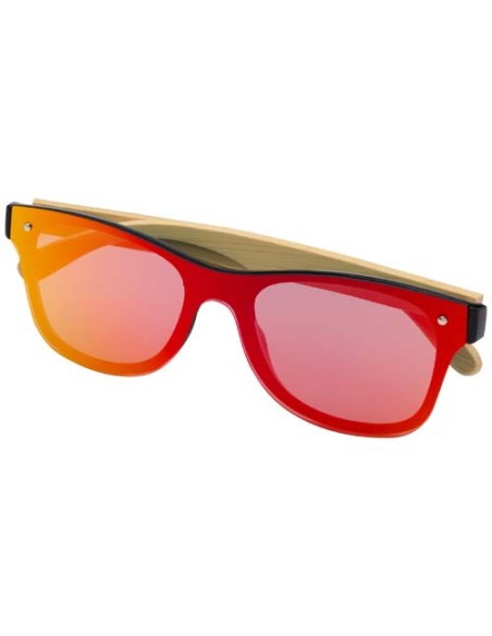 Occhiali da sole con stanghette in bambù Tan