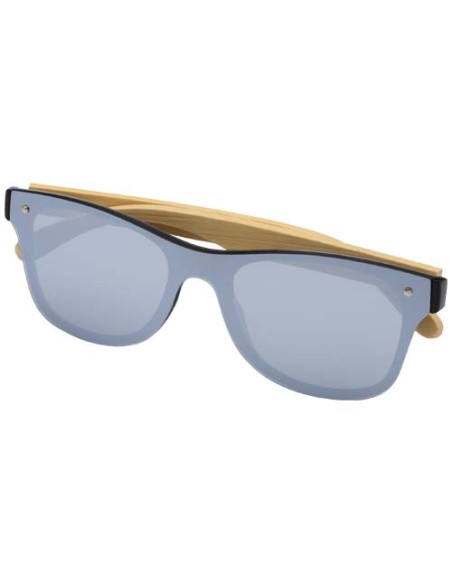 Occhiali da sole con stanghette in bambù Tan