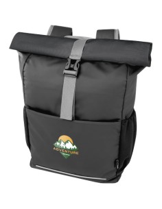 Borsa roll-top per bicicletta impermeabile in materiale riciclato certificato GRS per portatile da 15" Aqua