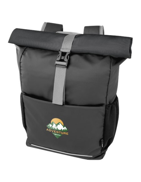 Borsa roll-top per bicicletta impermeabile in materiale riciclato certificato GRS per portatile da 15" Aqua