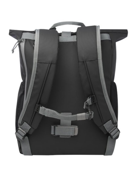 Borsa roll-top per bicicletta impermeabile in materiale riciclato certificato GRS per portatile da 15" Aqua