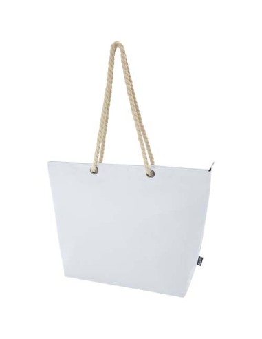 Tote bag termica da spiaggia in materiale riciclato certificato GRS con manici in corda Panama - 23L