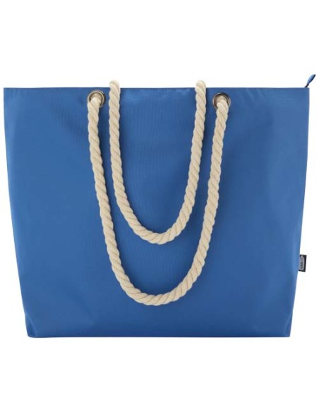 Tote bag termica da spiaggia in materiale riciclato certificato GRS con manici in corda Panama - 23L