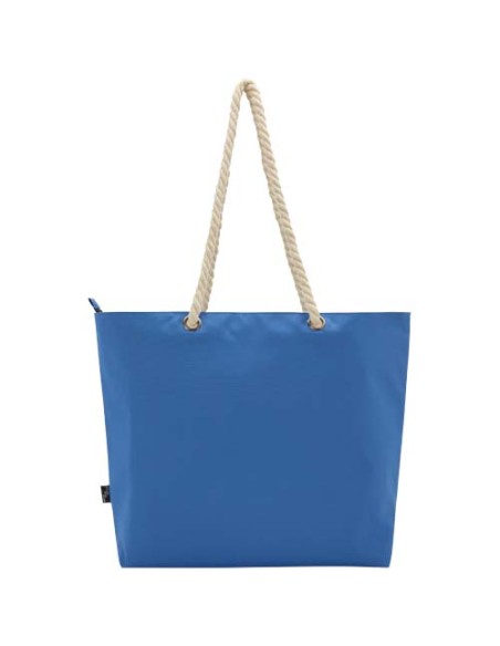 Tote bag termica da spiaggia in materiale riciclato certificato GRS con manici in corda Panama - 23L