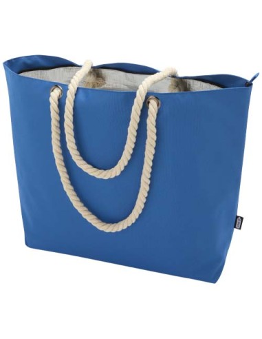 Tote bag termica da spiaggia in materiale riciclato certificato GRS con manici in corda Panama - 23L