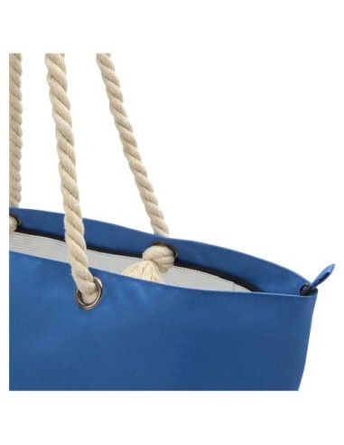 Tote bag termica da spiaggia in materiale riciclato certificato GRS con manici in corda Panama - 23L