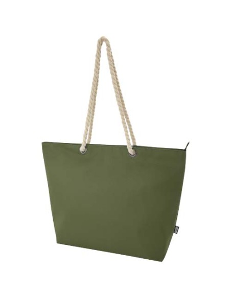 Tote bag termica da spiaggia in materiale riciclato certificato GRS con manici in corda Panama - 23L