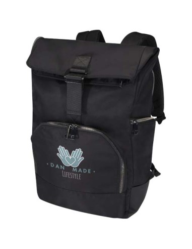 Zaino per portatile da 15,6" in materiale riciclato certificato GRS con chiusura arrotolabile Rhine - 18L