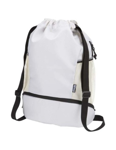 Borsa sportiva con cordoncino in materiale riciclato certificato GRS e scomparto inferiore da 18 litri Varyon
