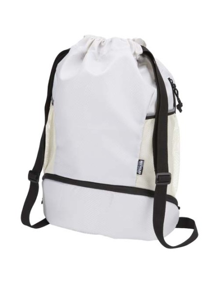 Borsa sportiva con cordoncino in materiale riciclato certificato GRS e scomparto inferiore da 18 litri Varyon