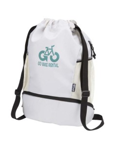 Borsa sportiva con cordoncino in materiale riciclato certificato GRS e scomparto inferiore da 18 litri Varyon