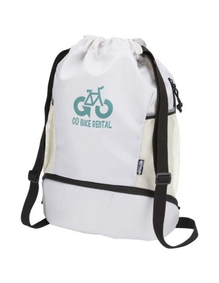 Borsa sportiva con cordoncino in materiale riciclato certificato GRS e scomparto inferiore da 18 litri Varyon