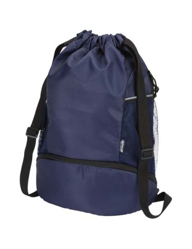 Borsa sportiva con cordoncino in materiale riciclato certificato GRS e scomparto inferiore da 18 litri Varyon