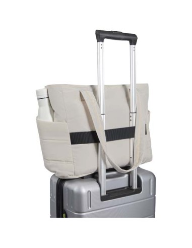 Tote bag per portatile da 15,6" in materiale riciclato certificato GRS Puffer - 18L