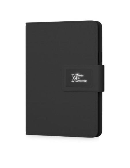 Blocco note con power bank luminoso SCX.design O16 in formato A5