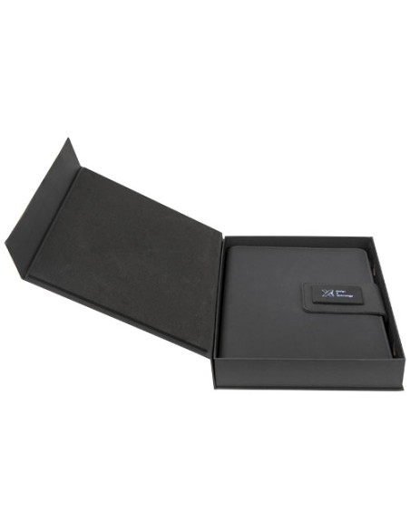 Blocco note con power bank luminoso SCX.design O16 in formato A5