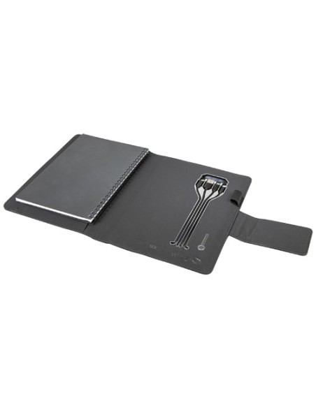 Blocco note con power bank luminoso SCX.design O16 in formato A5