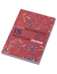 Blocco note formato A6 con copertina morbida riciclata e 100 fogli Novella Austen