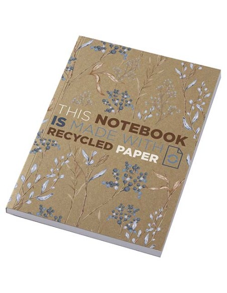 Blocco note formato A5 con copertina morbida in carta riciclata e 100 fogli Novella Austen Kraft
