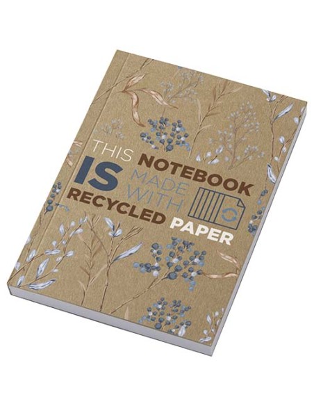 Blocco note formato A6 con copertina morbida in carta kraft riciclata e 100 fogli Novella Austen