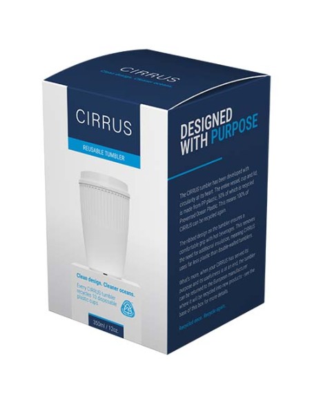 Bicchiere da 350 ml con coperchio a 360° Cirrus POP