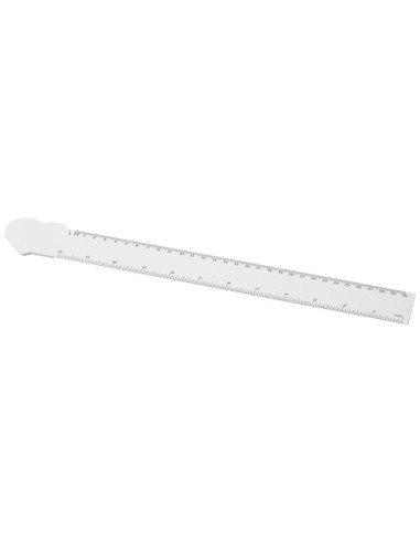 Righello da 30 cm in plastica riciclata a forma di cuore Tait