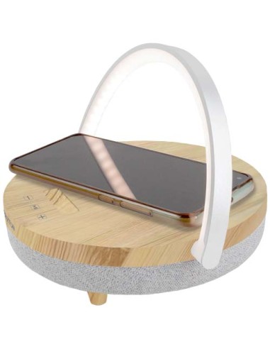 Speaker Bluetooth® 4 in 1 da 10 W con luce LED e base di ricarica wireless Prixton