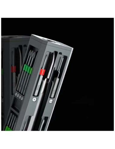 Set di riparazione con cacciaviti da 30 pezzi in custodia di alluminio SCX.design T20