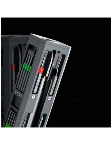 Set di riparazione con cacciaviti da 30 pezzi in custodia di alluminio SCX.design T20