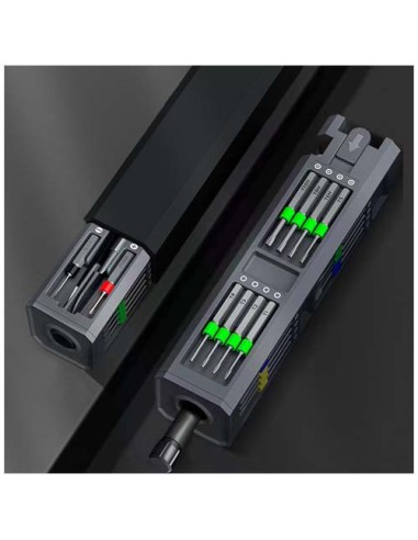 Set di riparazione con cacciaviti da 30 pezzi in custodia di alluminio SCX.design T20