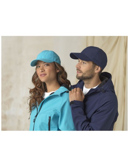 Cappellino cool-fit a 6 pannelli in materiale riciclato certificato GRS da 110 g/m² Mica