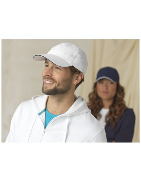 Cappellino cool-fit sandwich a 6 pannelli in materiale riciclato certificato GRS da 110 g/m² Morion