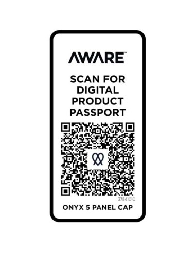 Cappellino in tessuto riciclato Aware™ a 5 pannelli Onyx
