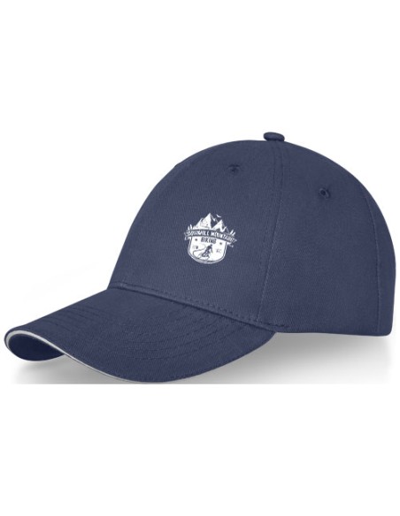 Cappellino a 6 pannelli con visiera a sandwich da 260 g/m² Darton