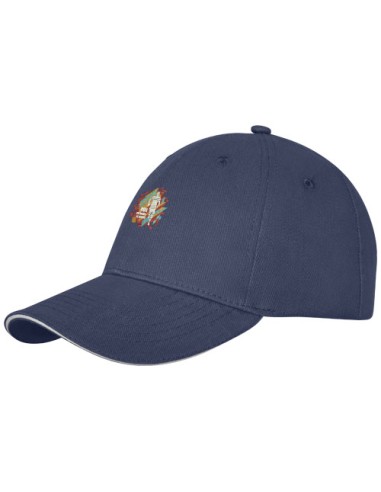 Cappellino a 6 pannelli con visiera a sandwich da 260 g/m² Darton