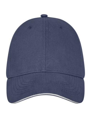 Cappellino a 6 pannelli con visiera a sandwich da 260 g/m² Darton