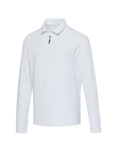 Polo unisex a maniche lunghe con mezza zip da 245 g/m² Apollo