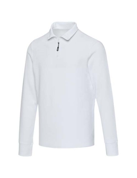Polo unisex a maniche lunghe con mezza zip da 245 g/m² Apollo