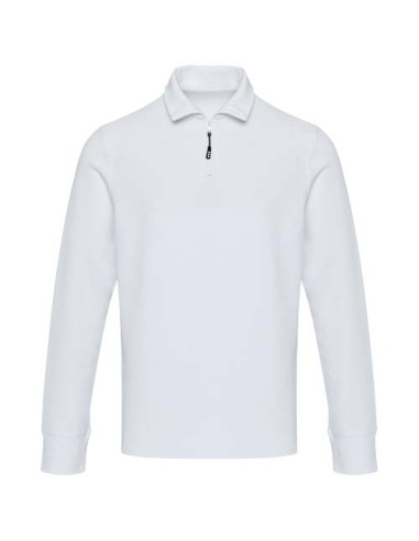 Polo unisex a maniche lunghe con mezza zip da 245 g/m² Apollo