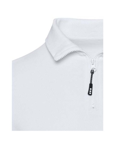Polo unisex a maniche lunghe con mezza zip da 245 g/m² Apollo