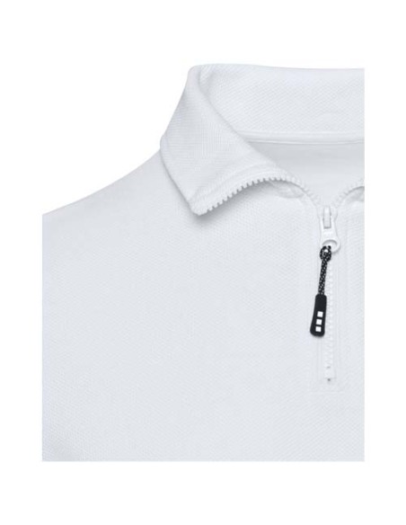 Polo unisex a maniche lunghe con mezza zip da 245 g/m² Apollo