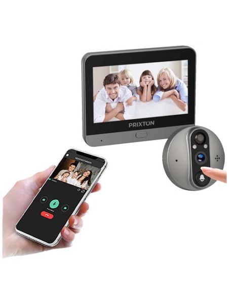 Visualizzatore di sorveglianza intelligente Wi-Fi per porte Prixton DV50