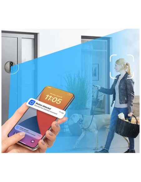 Visualizzatore di sorveglianza intelligente Wi-Fi per porte Prixton DV50