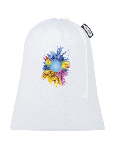 Set di 3 sacchetti per frutta e verdura in poliestere riciclato.