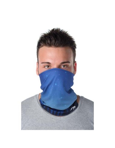 Multisciarpa con stampa a sublimazione, strato e orli in pile Lara