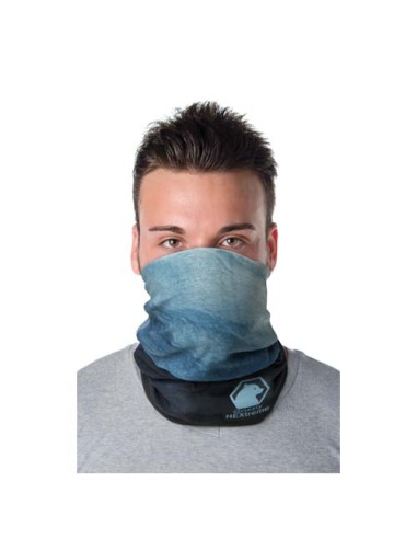 Multisciarpa con stampa a sublimazione, strato e orli in pile Lara